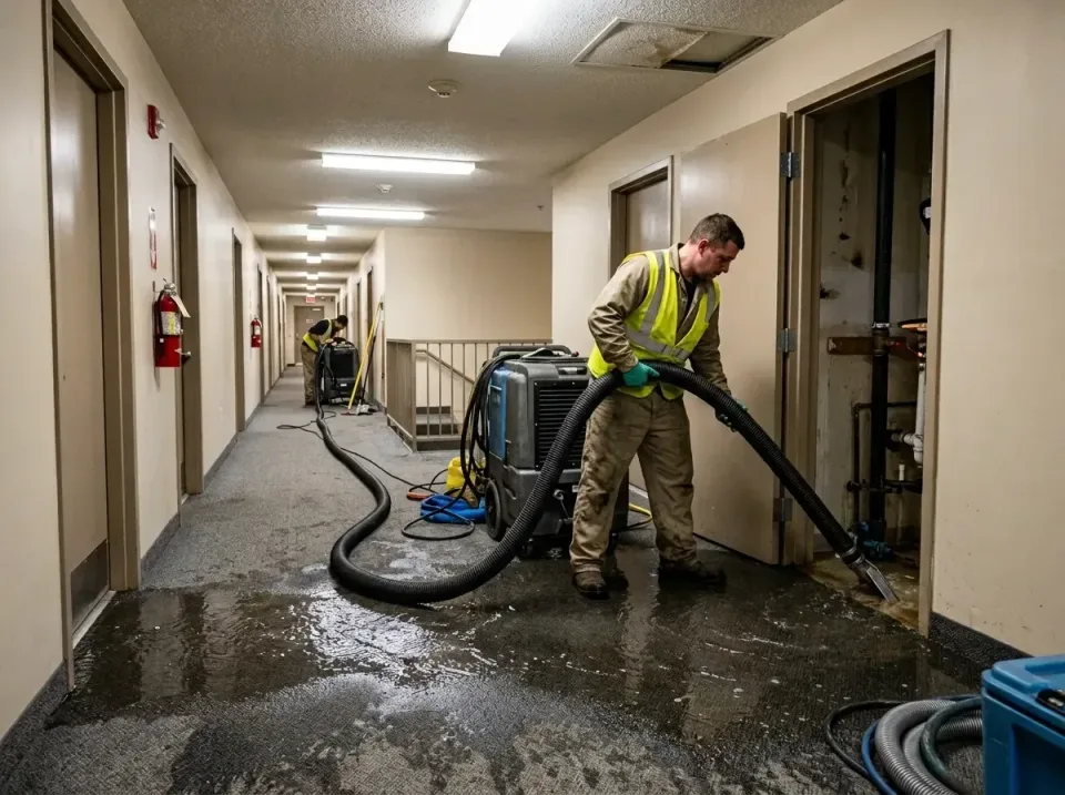 multi-unit-apartment-hallway-f-005 — frequently asked questions, Emergency Burst Pipe Water Extraction & Removal in Woods Cr…